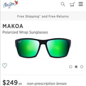 Maui Jim Men’s MAKOA Polarized Wrap Sunglasses